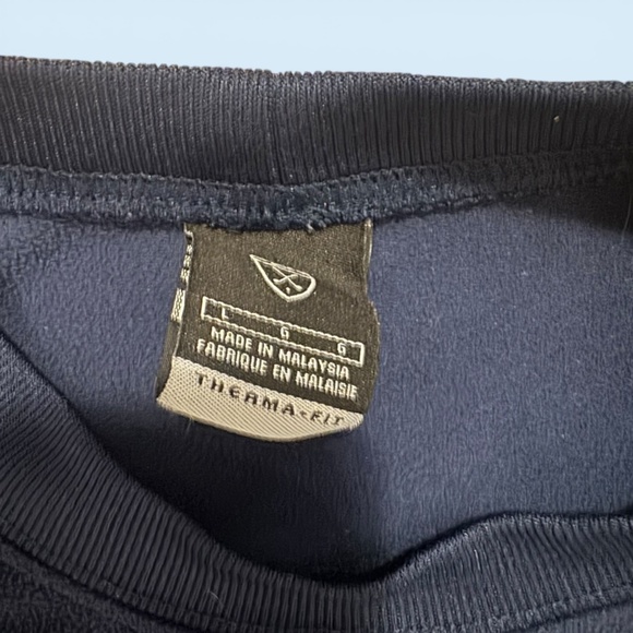 Nike Sweatshirt Women’s Medium Navy Fleece Crewneck Swoosh Athletic Sportwear - Picture 4 of 7